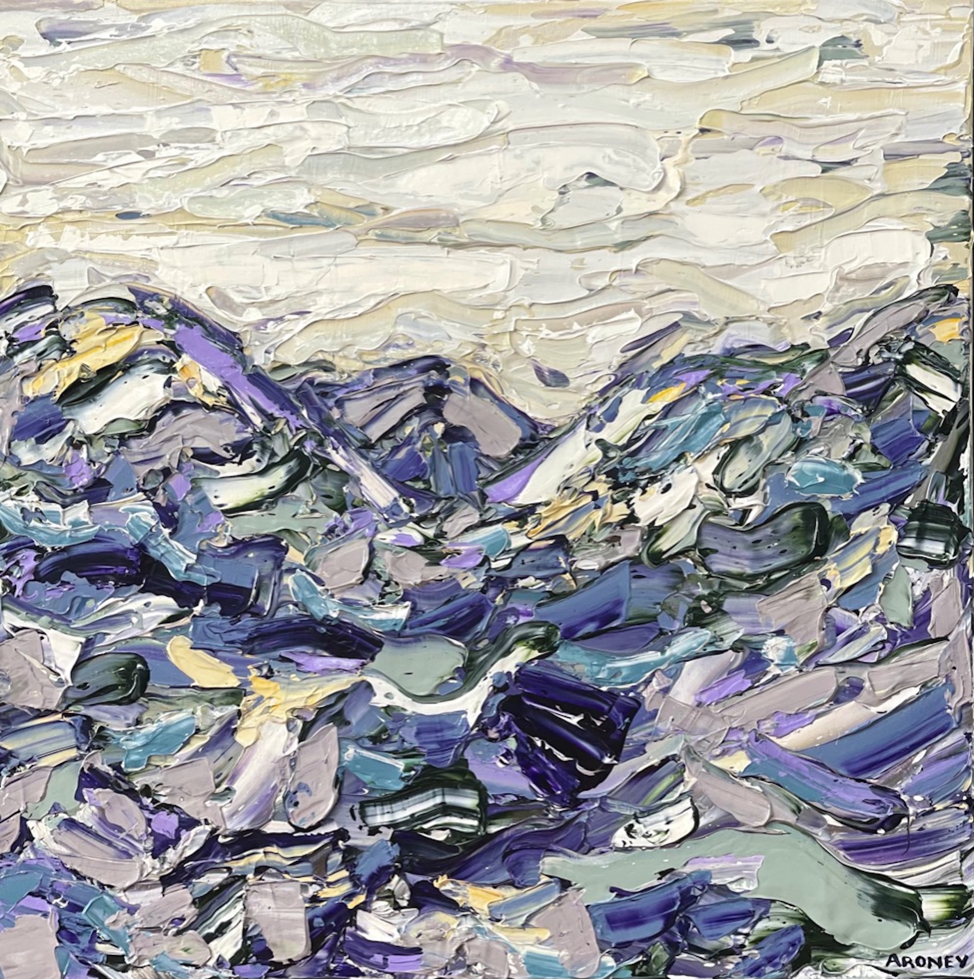 Purple Mountains by  Felicia Aroney | Lethbridge Landscape Prize 2023 Finalists | Lethbridge Gallery