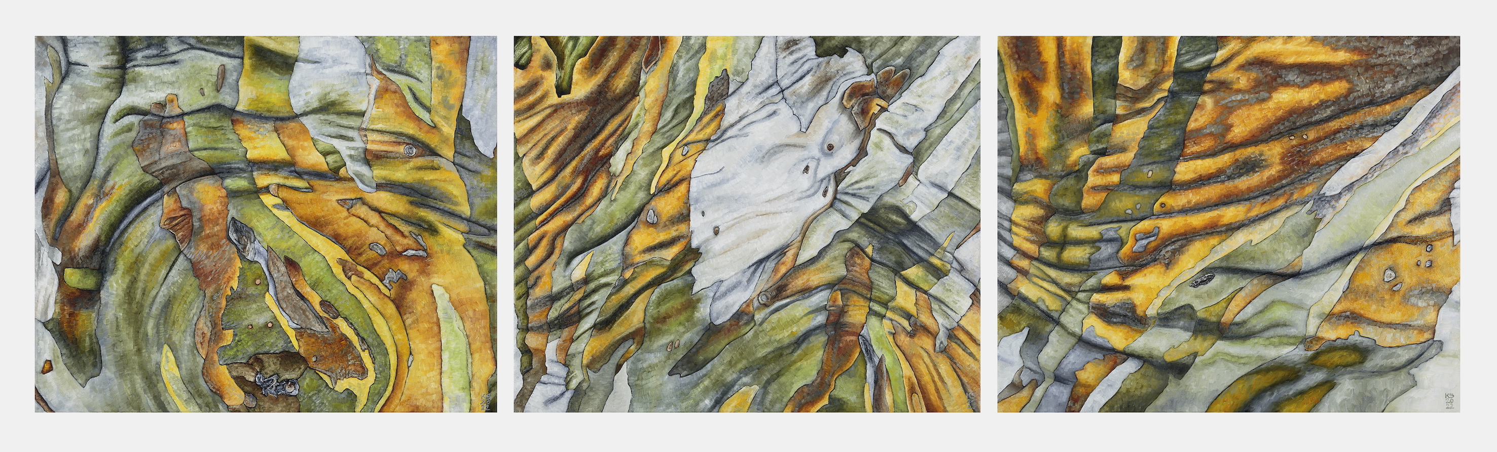 Tree Spirits Triptych #30 by Karen Standke | Lethbridge Landscape Prize 2023 Finalists | Lethbridge Gallery