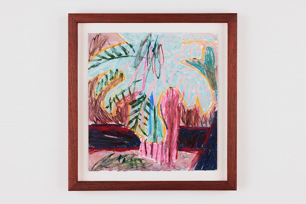 Palm fronds, pink and blue  by Sean crowley  | Lethbridge 20000 2023 Finalists | Lethbridge Gallery