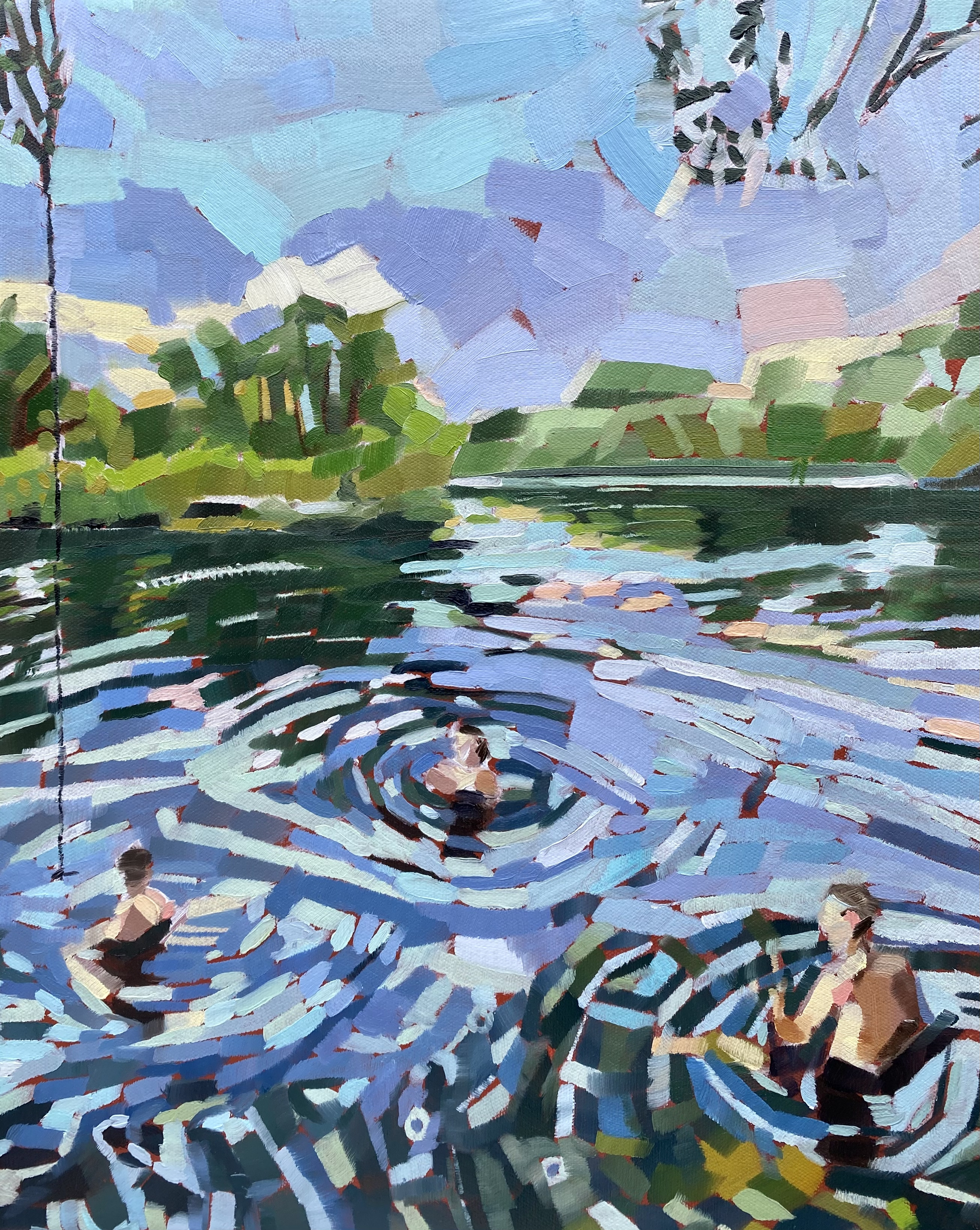 High Tide at Brunswick River by Isobel Kingswell | Lethbridge 20000 2023 Finalists | Lethbridge Gallery