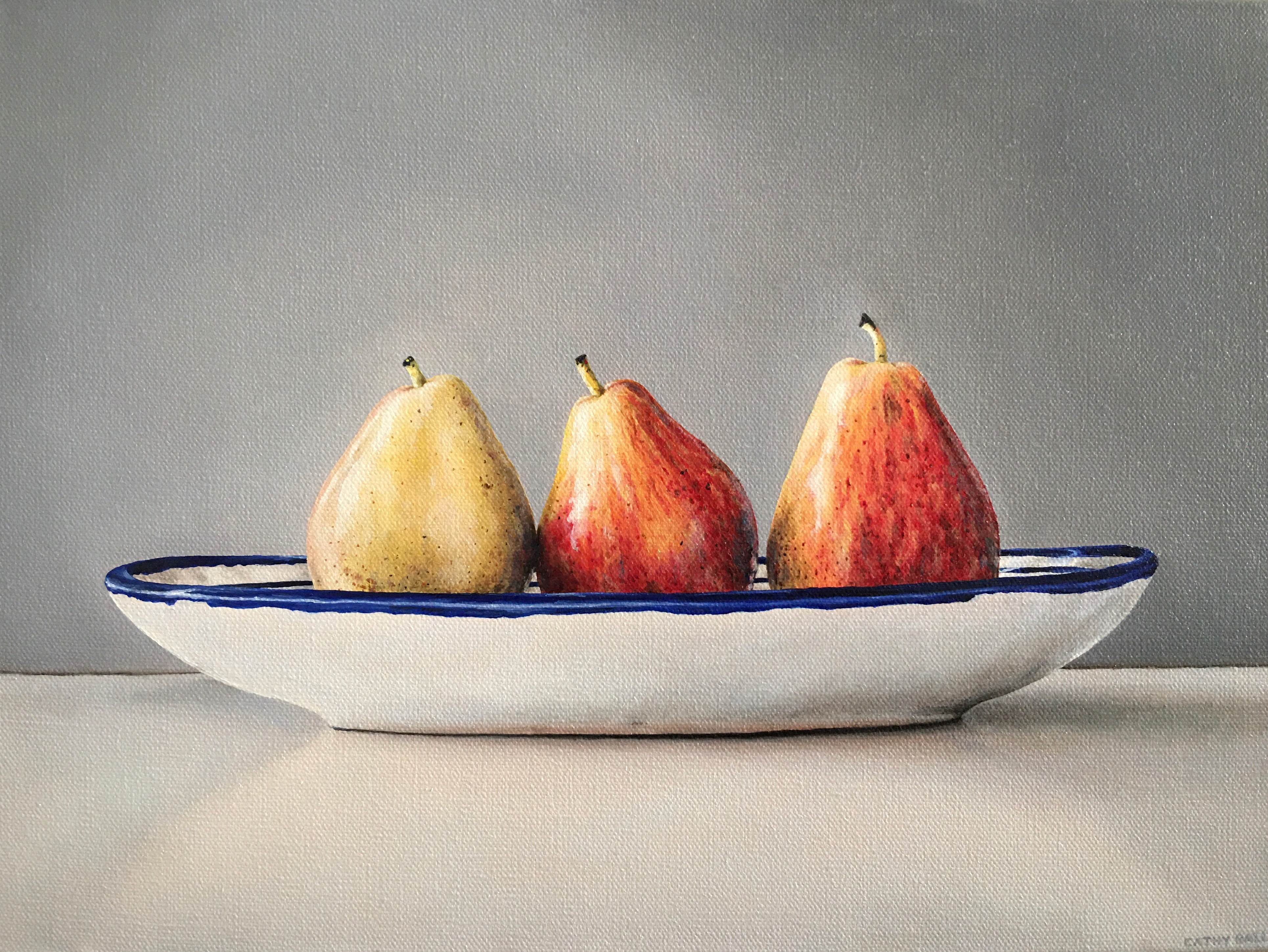 Three Pears in a Dish by Cathy Ball | Lethbridge 20000 2023 Finalists | Lethbridge Gallery