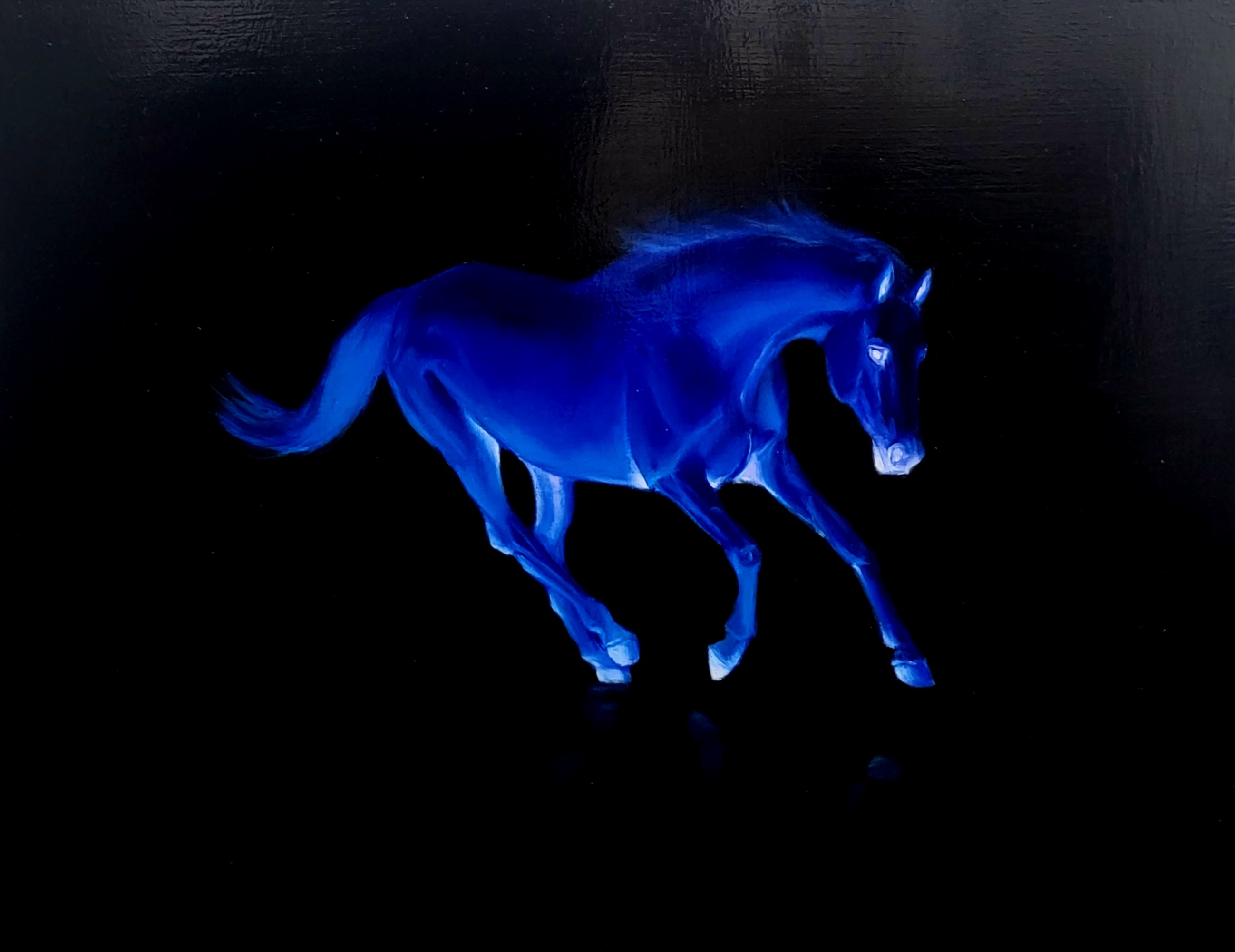 Blue glow stick  by Inès Estella Cook | Lethbridge 20000 2023 Finalists | Lethbridge Gallery