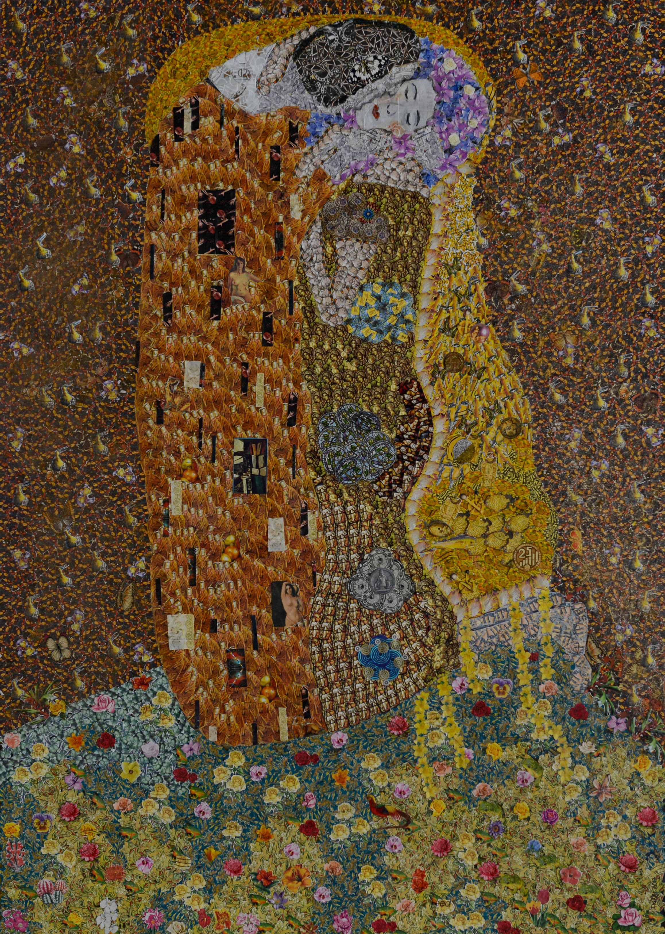 “osculum ultrices scelerisque” (The Kiss Collage) after Klimt by Marlies Oakley | Clayton Utz Art Award 2023 Finalists | Lethbridge Gallery