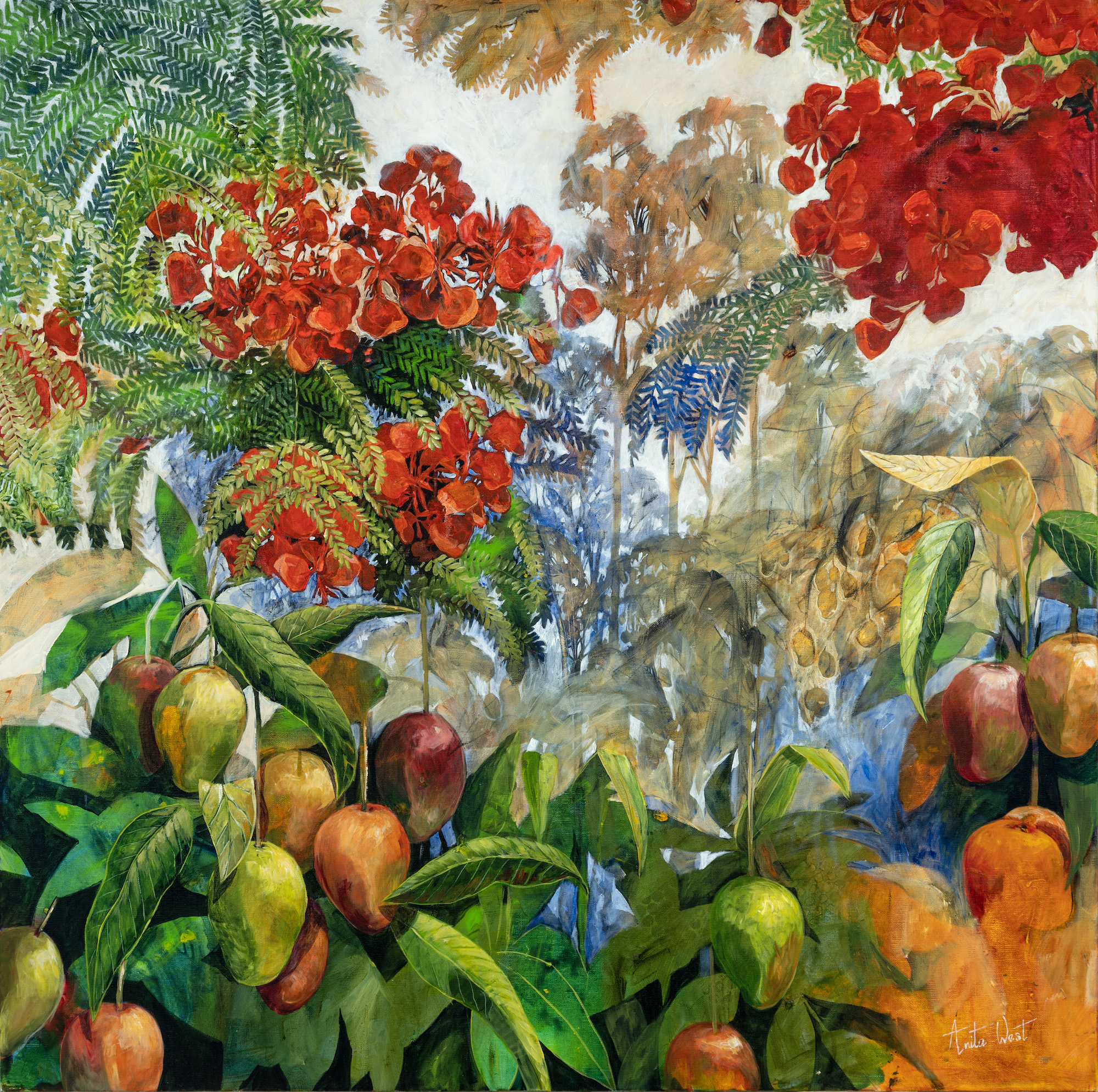 Poinciana and the Mango Tree by Anita West | Clayton Utz Art Award 2023 Finalists | Lethbridge Gallery