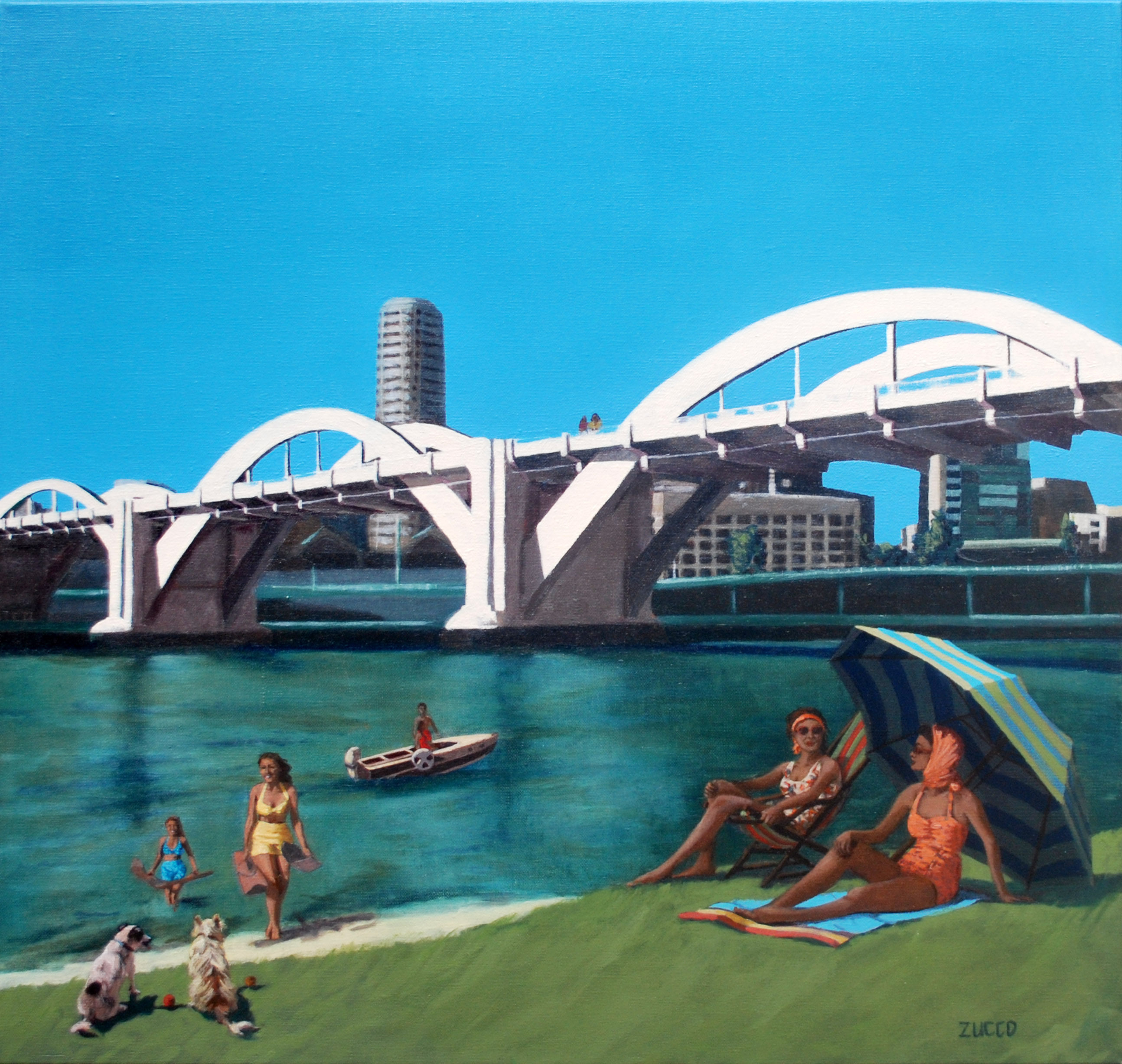 South Brisbane - building bridges by Linda Zucco | Clayton Utz Art Award 2023 Finalists | Lethbridge Gallery