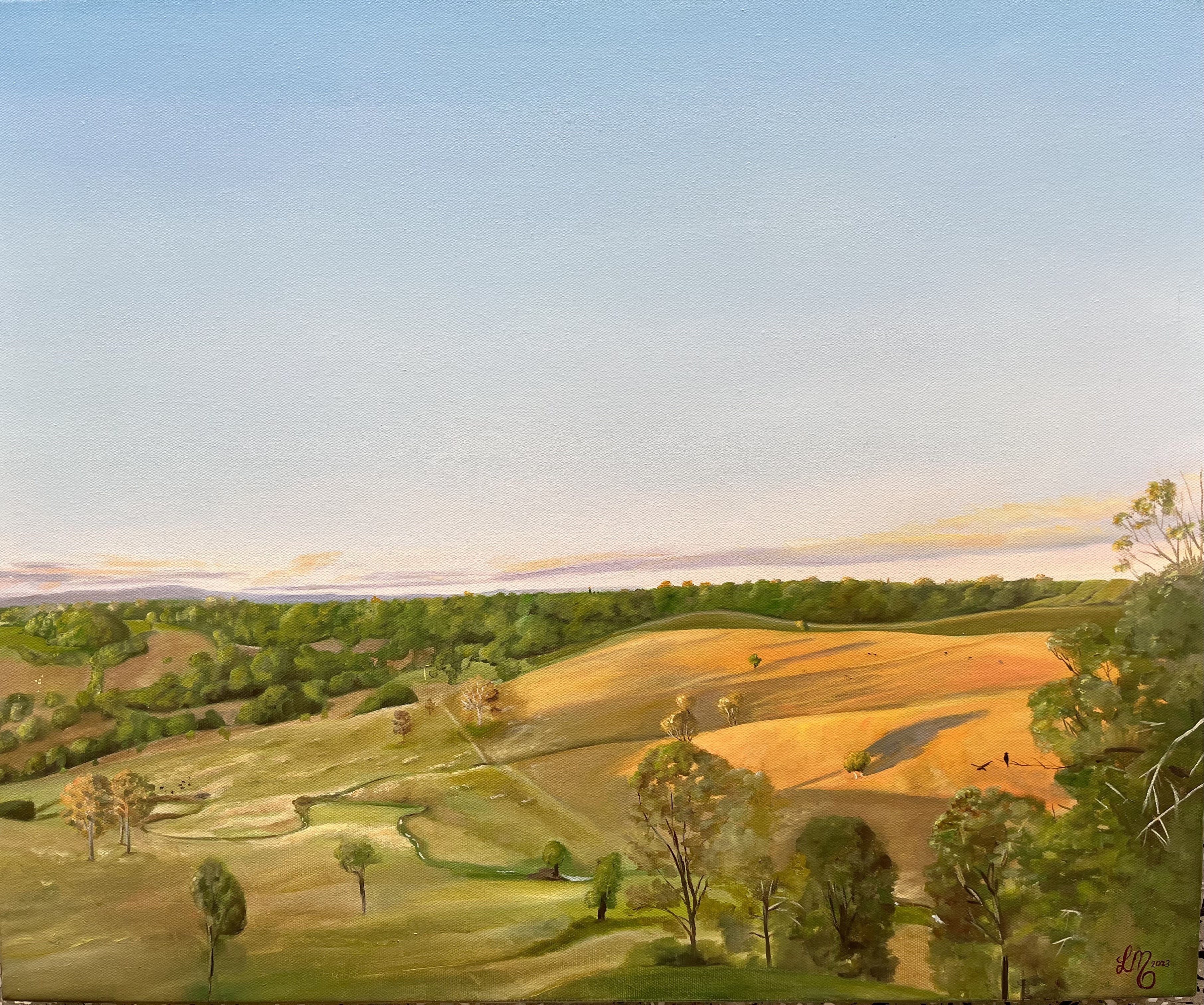 Sunset over the valley by Leonie McIntosh | Lethbridge Landscape Prize 2024 Finalists | Lethbridge Gallery