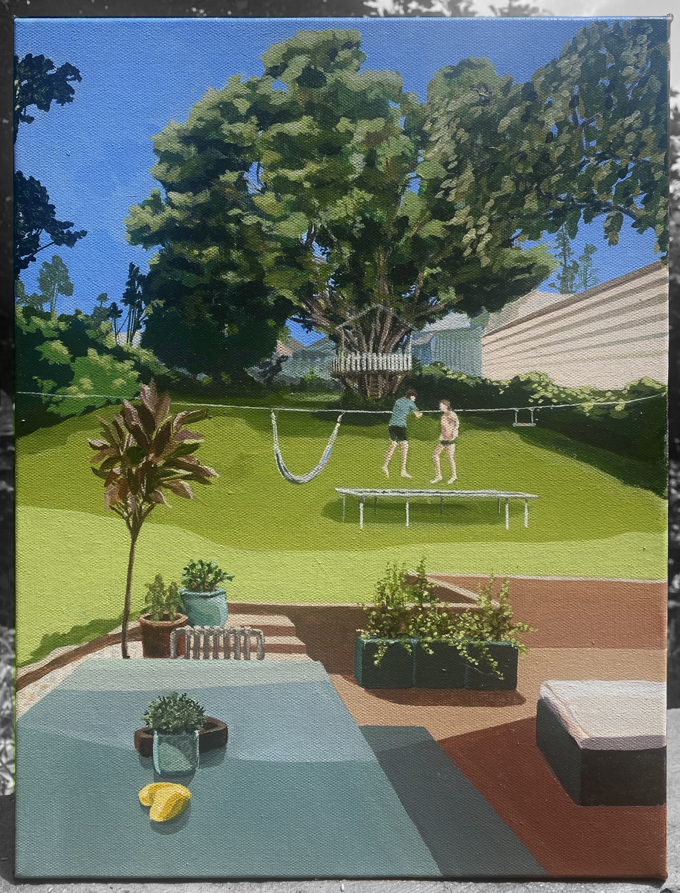 Sunny Sunday in the Suburbs by Carla Petrie | Lethbridge Landscape Prize 2024 Finalists | Lethbridge Gallery