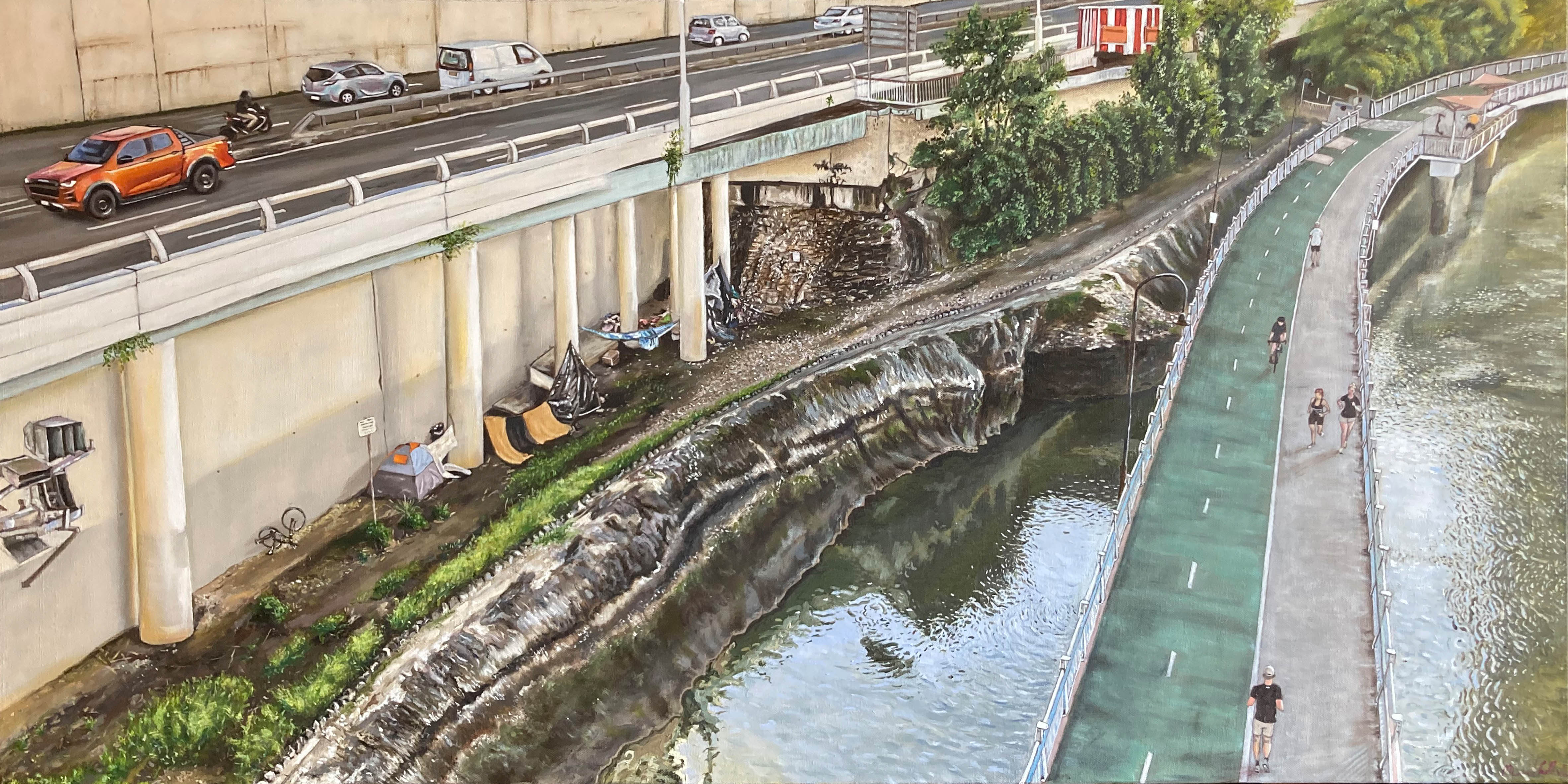 Down by the Brisbane river by Michael Gallagher | Lethbridge Landscape Prize 2024 Finalists | Lethbridge Gallery