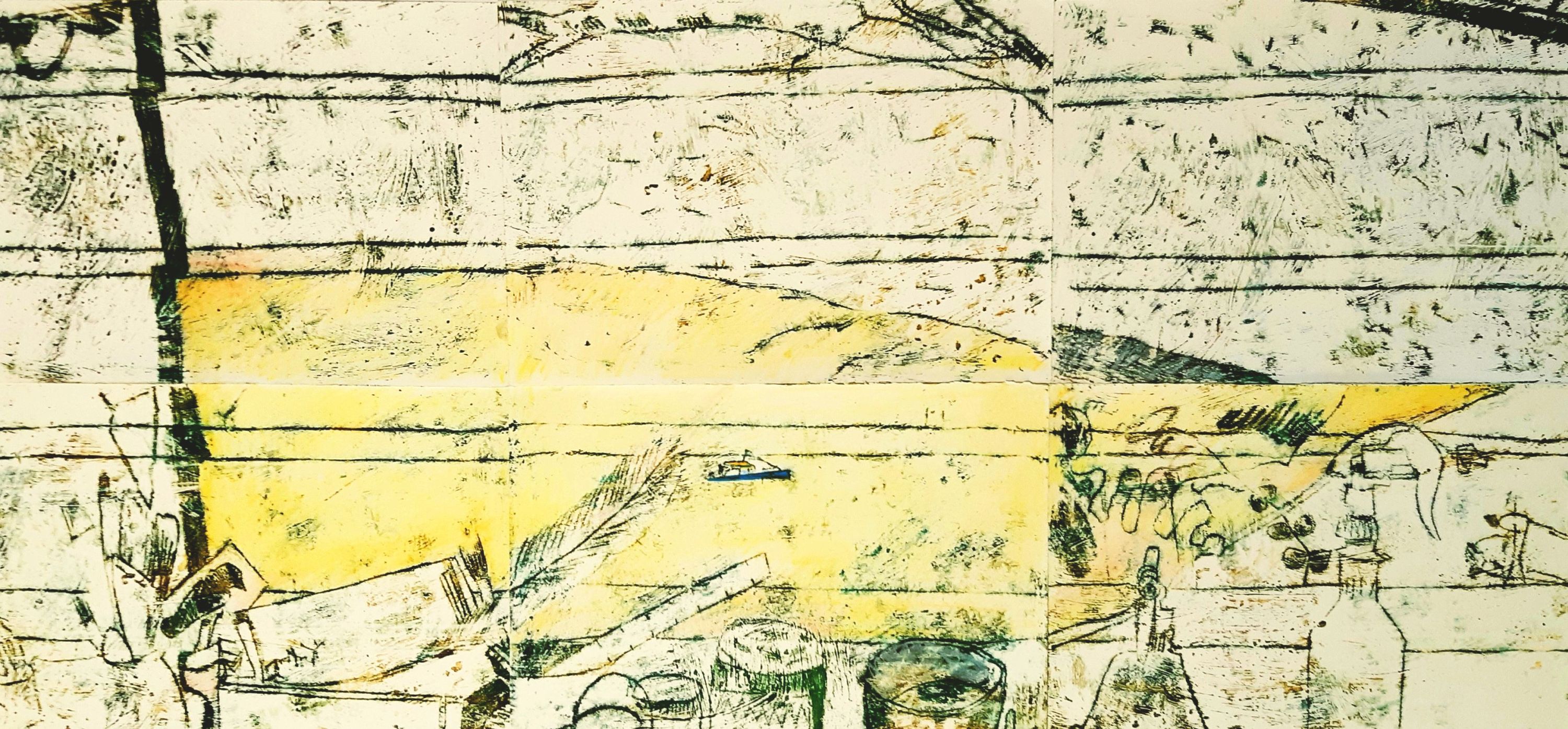 Brisbane River - Yellow by Donna Malone | Lethbridge Landscape Prize 2021 Finalists | Lethbridge Gallery