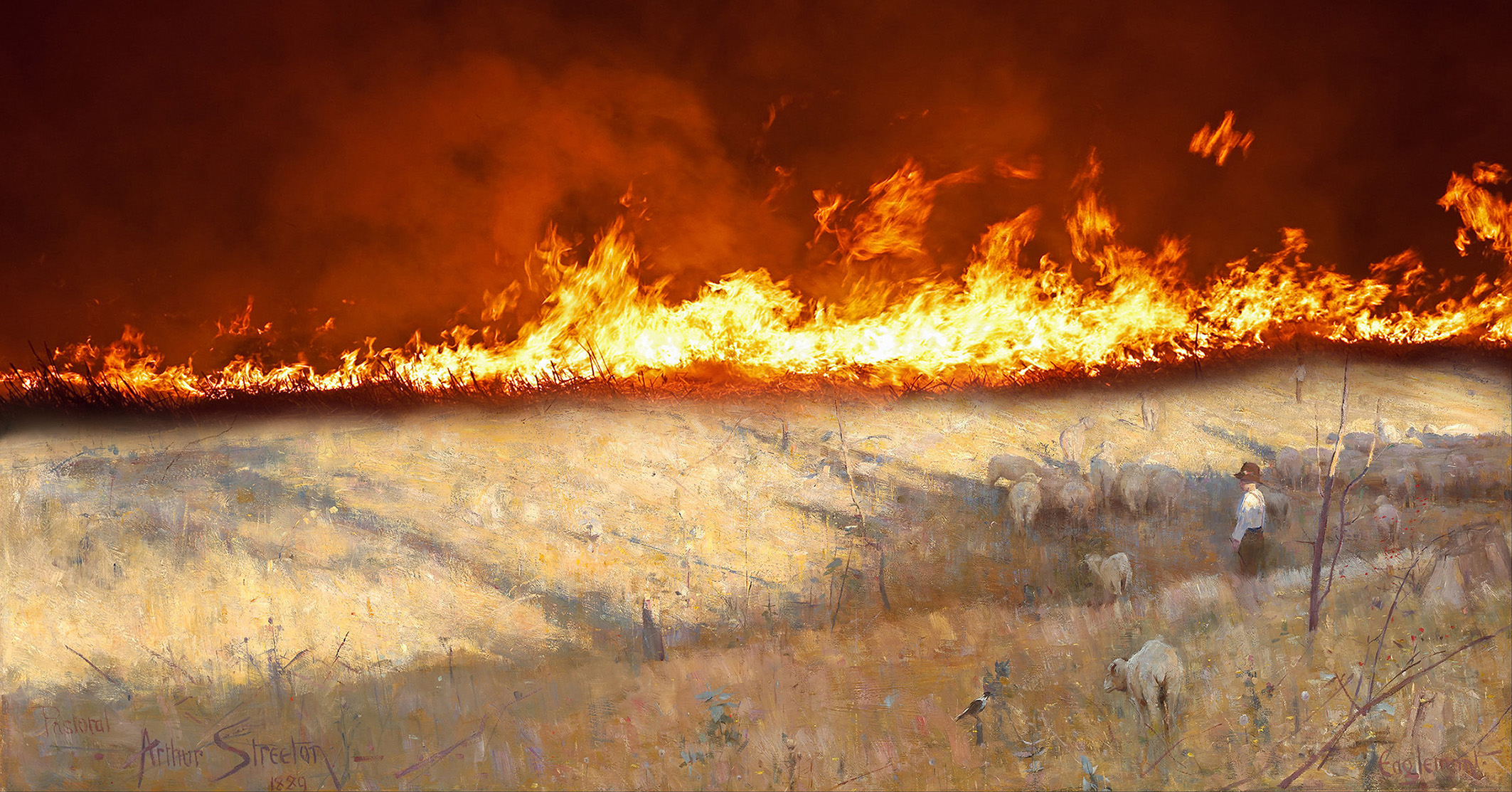 Firestorm: Arthur Streeton. Golden Summer, Eaglemont. 1889 by Pete Ross | Lethbridge Landscape Prize 2021 Finalists | Lethbridge Gallery
