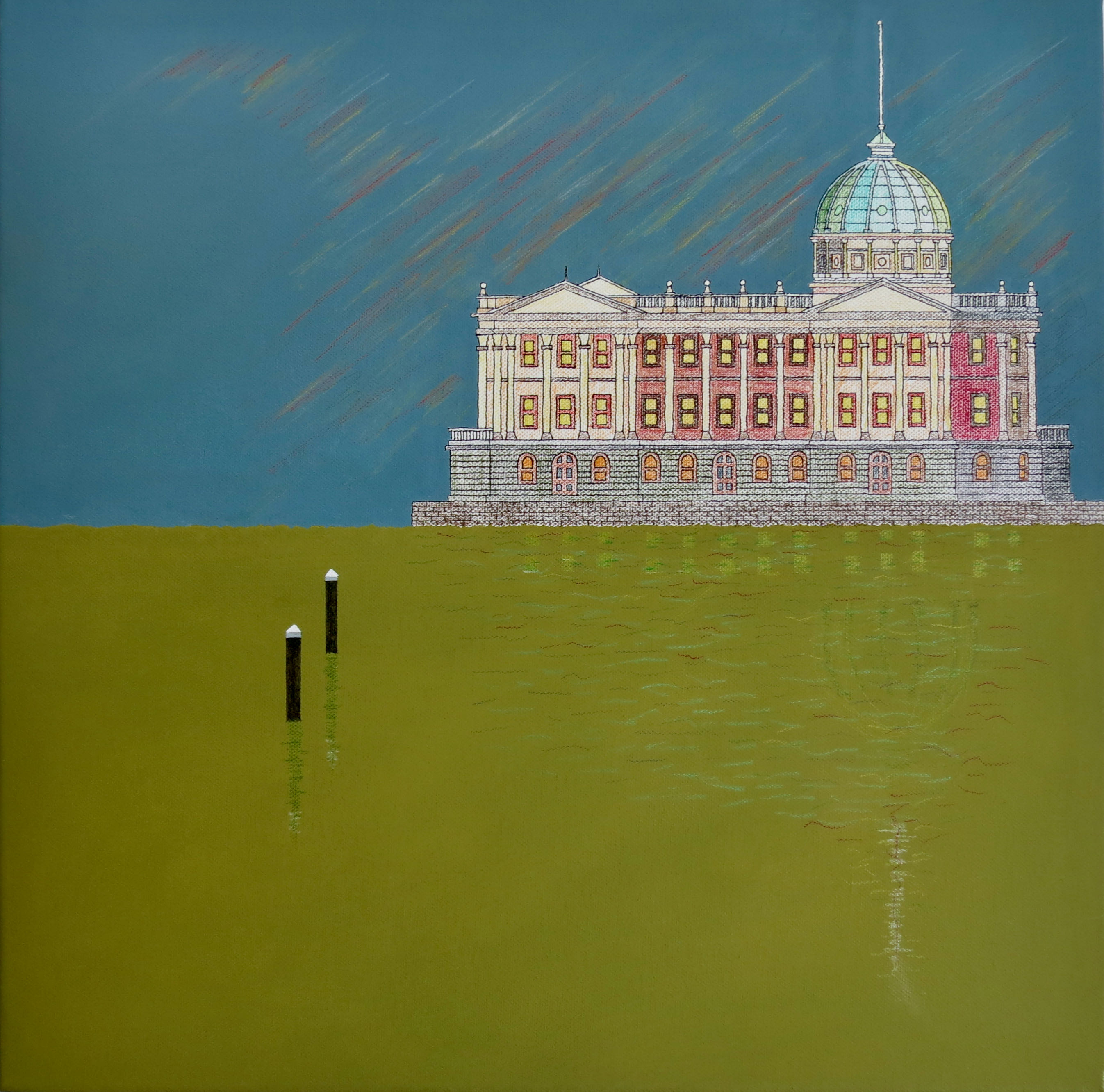 10 Years On, After the Flood, Customs House by Phil Tamblyn | Lethbridge 20000 2021 Finalists | Lethbridge Gallery