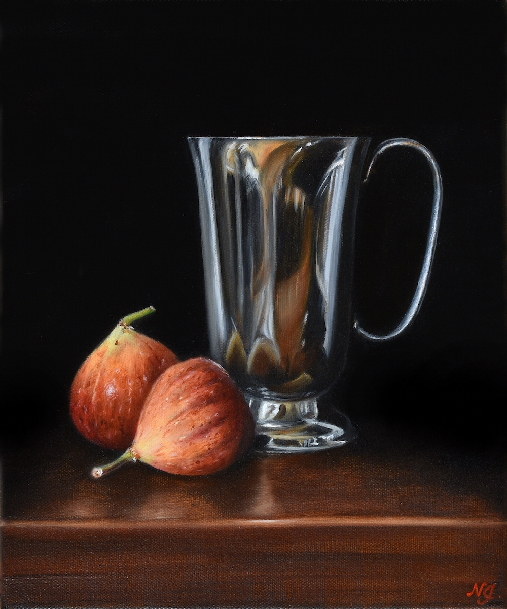 Figs and silver cup by Natasha Junmanee | Lethbridge 20000 2021 Finalists | Lethbridge Gallery