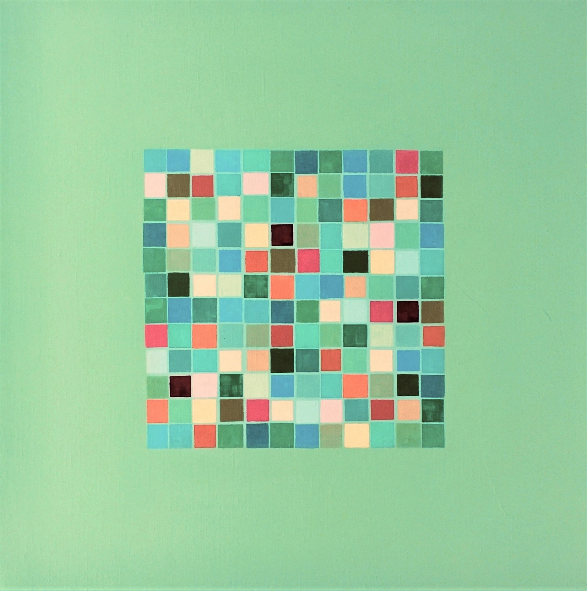 Mosaic on Mint Green by Ilona Kovacs | Lethbridge 20000 2021 Finalists | Lethbridge Gallery