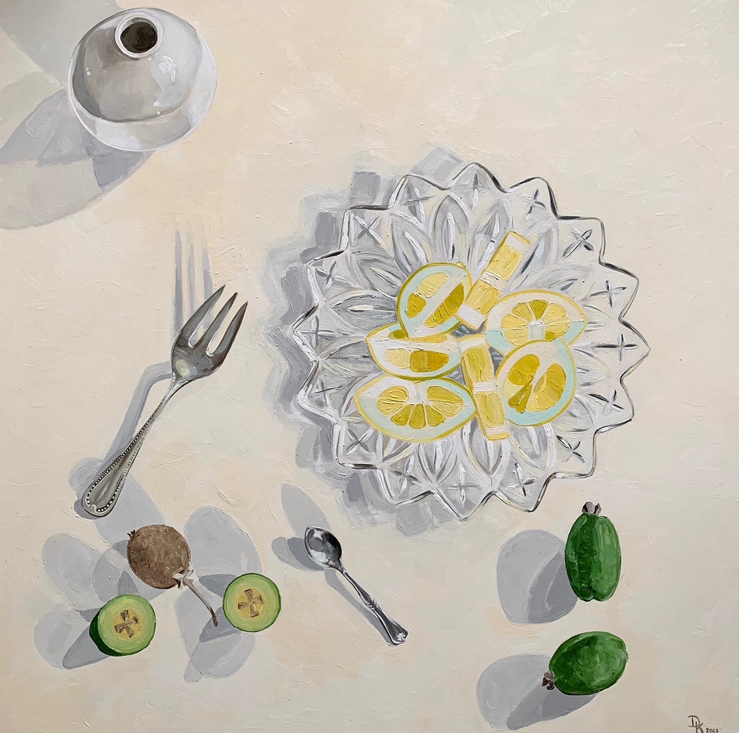 Early Lemons On The Star Platter  by Dominika Keller | Lethbridge 20000 2021 Finalists | Lethbridge Gallery