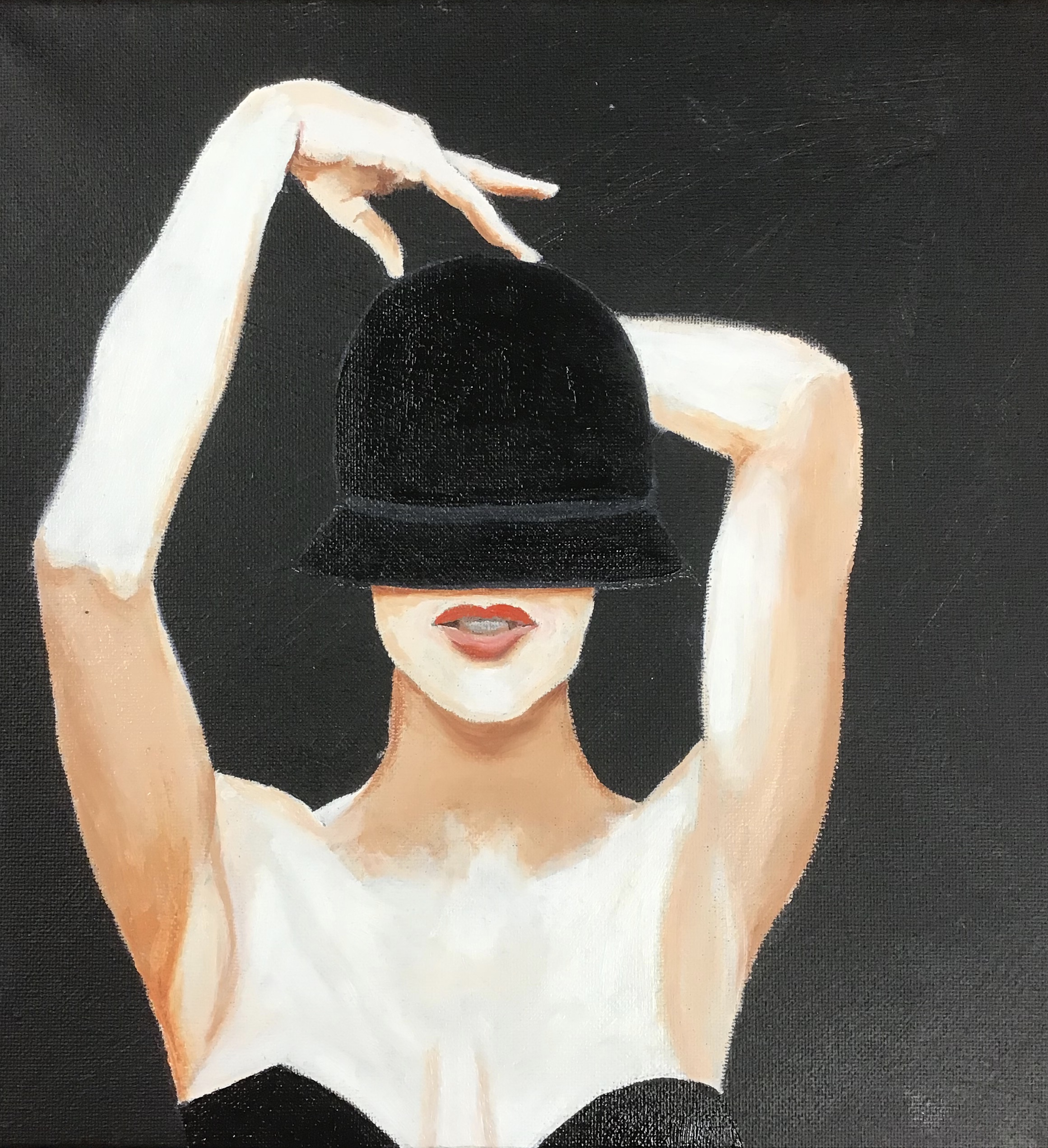 Woman with Hat by Mel Hayton | Lethbridge 20000 2021 Finalists | Lethbridge Gallery