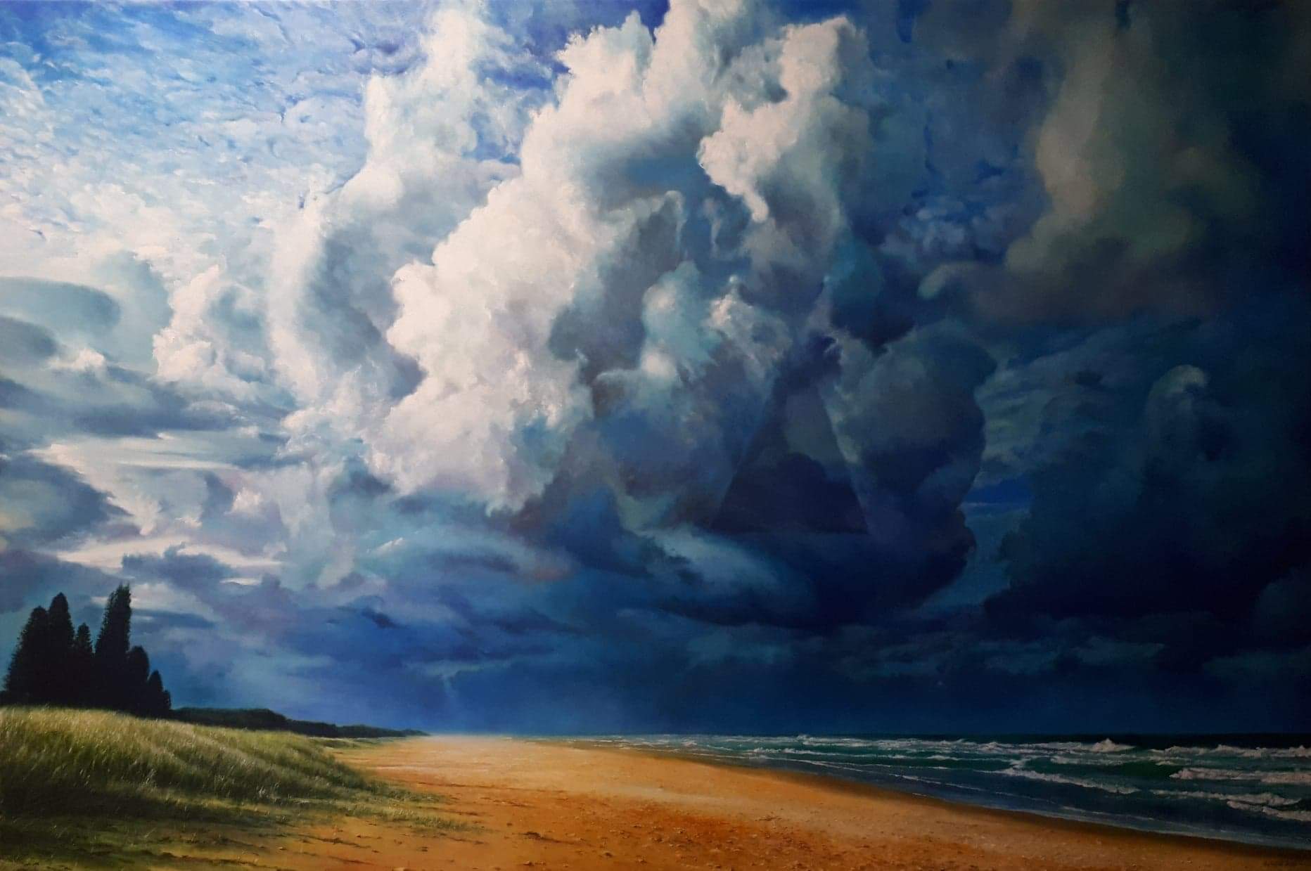 Cloudland - Coolum Beach  by Anthony Quidong | Lethbridge Landscape Prize 2022 Finalists | Lethbridge Gallery